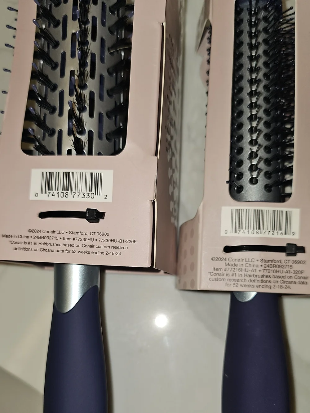 Conair Bundle Of Hairbrushes (2). New In Packaging.
